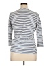 J. McLaughlin Stripes Blue 3/4 Sleeve T-Shirt Size XL - photo 2