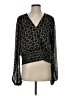Haver 100% Polyester Black Long Sleeve Blouse Size L - photo 1
