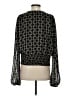 Haver 100% Polyester Black Long Sleeve Blouse Size L - photo 2