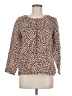 J.Crew 100% Linen Animal Print Brown 3/4 Sleeve Blouse Size 6 - photo 1