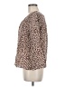 J.Crew 100% Linen Animal Print Brown 3/4 Sleeve Blouse Size 6 - photo 5