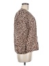 J.Crew 100% Linen Animal Print Brown 3/4 Sleeve Blouse Size 6 - photo 4