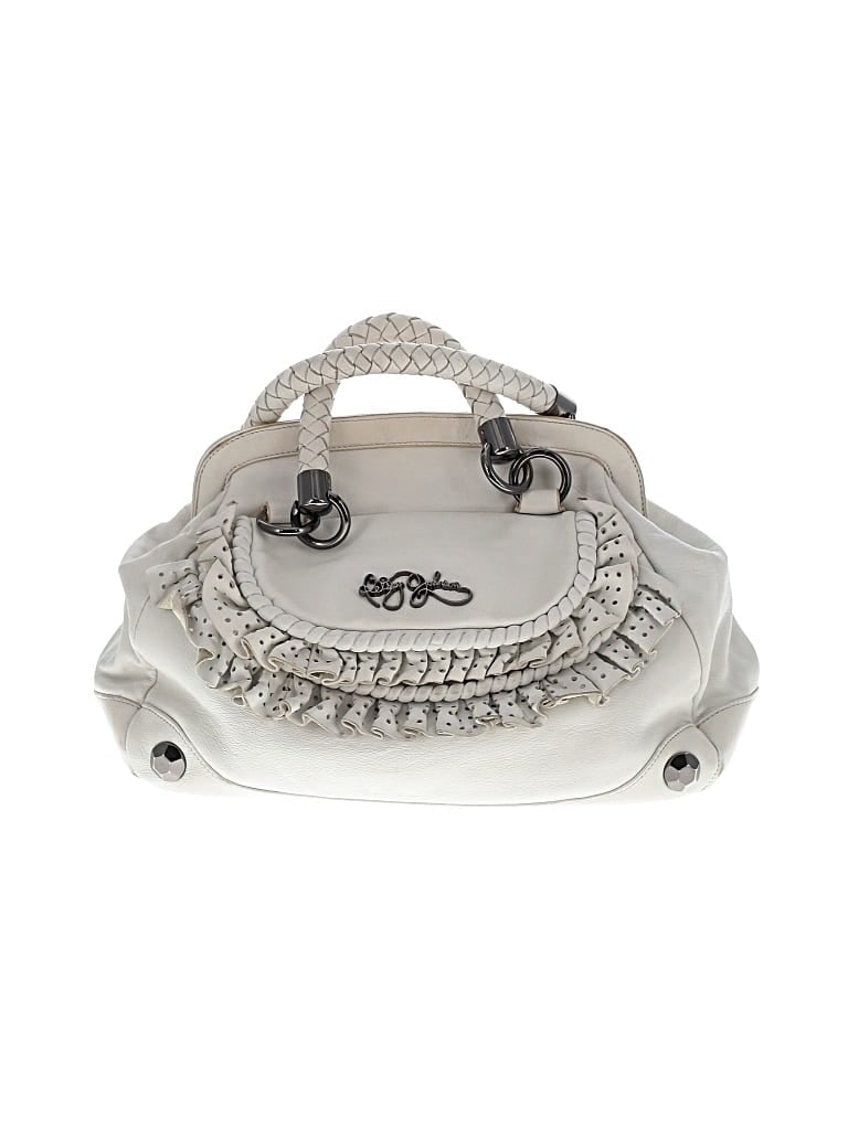 Pre-owned Betsey Johnson Satchel In White