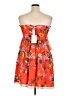 WAYF 100% Polyester Floral Orange Red Cocktail Dress Size 16 - photo 2
