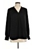 Alfani 100% Polyester Black Long Sleeve Blouse Size M - photo 1