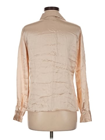 Neiman Marcus Long Sleeve Silk Top (view 2)
