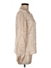 Neiman Marcus 100% Silk Metallic Tan Long Sleeve Silk Top Size 8 - photo 4