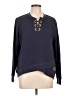 MICHAEL Michael Kors Blue Long Sleeve Blouse Size L - photo 1