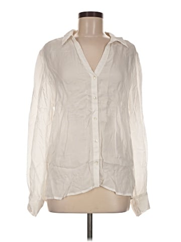 Ecru Long Sleeve Blouse (view 1)