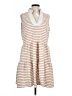 Nautica Stripes Tan Casual Dress Size L - photo 1