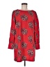 Ann Taylor LOFT Paisley Red Casual Dress Size 6 - photo 1