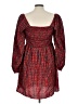 Old Navy Plaid Red Casual Dress Size L - photo 2