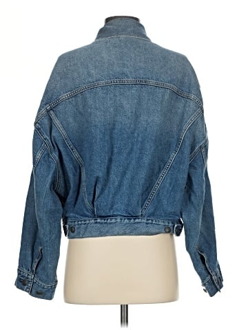 Madewell Relaxed Crop Jean Trucker Jacket in Billings Wash (view 2)