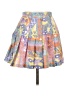 Tail Graphic Orange Blue Casual Skirt Size 10 - photo 1