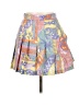 Tail Graphic Orange Blue Casual Skirt Size 10 - photo 2