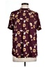 Sienna Sky 100% Polyester Floral Burgundy Short Sleeve Blouse Size L - photo 1