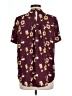 Sienna Sky 100% Polyester Floral Burgundy Short Sleeve Blouse Size L - photo 2