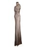 Dalia Macphee 100% Polyester Metallic Silver Cocktail Dress Size 4 - photo 5
