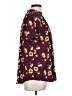 Sienna Sky 100% Polyester Floral Burgundy Short Sleeve Blouse Size L - photo 4