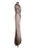 Dalia Macphee 100% Polyester Metallic Silver Cocktail Dress Size 4 - photo 4