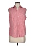 Talbots Polka Dots Pink Sleeveless Button-Down Shirt Size 8 - photo 1