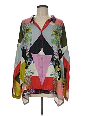 Johnny Was Long Sleeve Silk Top (view 1)