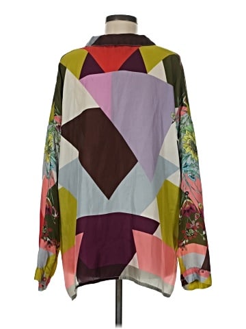 Johnny Was Long Sleeve Silk Top (view 2)