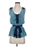 Lil 100% Silk Teal Sleeveless Silk Top Size 2 - photo 1