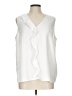 H By Halston 100% Polyester White Sleeveless Blouse Size L - photo 1