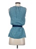 Lil 100% Silk Teal Sleeveless Silk Top Size 2 - photo 2