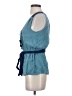Lil 100% Silk Teal Sleeveless Silk Top Size 2 - photo 5