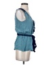 Lil 100% Silk Teal Sleeveless Silk Top Size 2 - photo 4