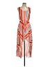 Charming Charlie 100% Polyester Stripes Orange Casual Dress Size M - photo 1