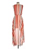 Charming Charlie 100% Polyester Stripes Orange Casual Dress Size M - photo 2