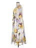 DKNY 100% Polyester Print Yellow Casual Dress Size 14 - photo 5