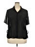 Studio 1 100% Polyester Black Short Sleeve Blouse Size 18 - photo 1
