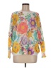 Three Hearts Floral Yellow Pullover Sweater One size - photo 1