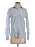 H&M L.O.G.G. Stripes Blue Long Sleeve Button-Down Shirt Size 2 - photo 1