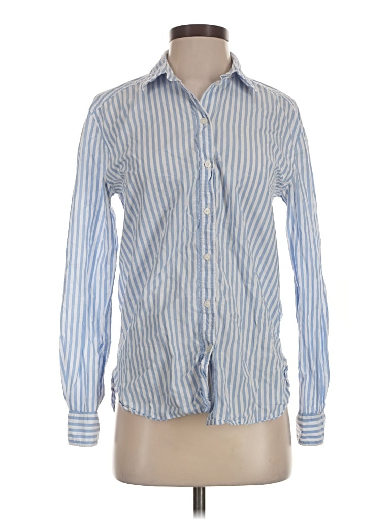 Pre-owned H&m L.o.g.g. Long Sleeve Button Down Shirt In Blue