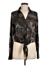 Guess 100% Polyester Animal Print Black Long Sleeve Blouse Size M - photo 1
