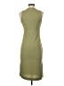 Nine West Solid Green Casual Dress Size S - photo 2