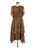 Rachel Roy Collection 100% Polyester Animal Print Brown Cocktail Dress Size 12 - photo 1