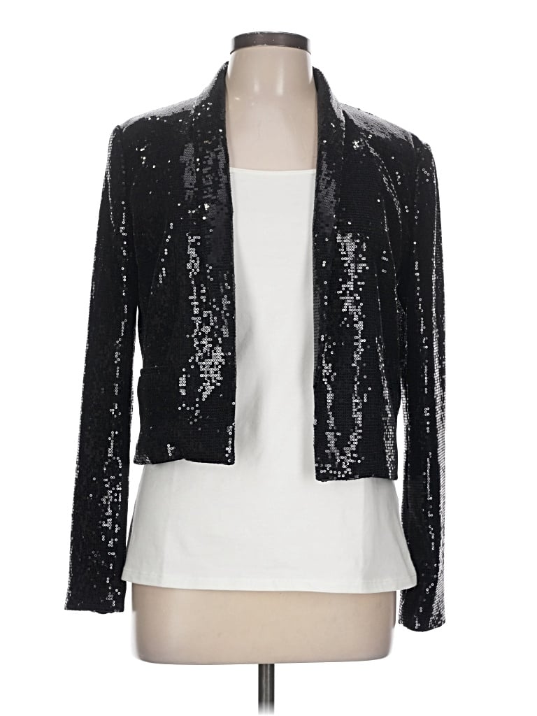 Pre-owned H&m Blazer Jacket In Black