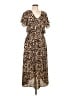 Sienna Sky 100% Polyester Animal Print Brown Casual Dress Size L - photo 1
