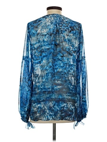 Elie Tahari Long Sleeve Silk Top (view 2)