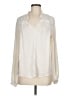 Cupcakes & Cashmere 100% Polyester Ivory Long Sleeve Blouse Size M - photo 1