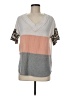 Pink Lily Color Block Gray Sweater Vest Size M - photo 1