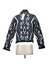 Glamorous 100% Cotton Chevron-herringbone Blue Jacket Size XS - photo 2