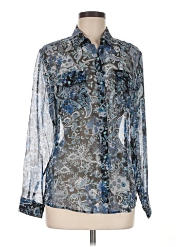 The Kooples Long Sleeve Silk Top (view 1)