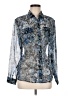 The Kooples 100% Silk Paisley Blue Long Sleeve Silk Top Size Med (2) - photo 1